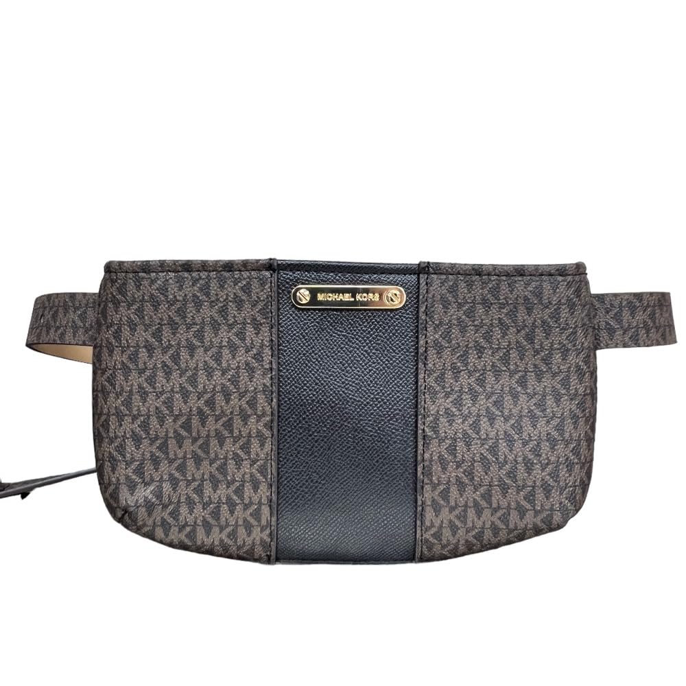 Michael Kors Women's Silver Jet Set Fanny Pack (Brown/Brown, Large/Extra Large), 123