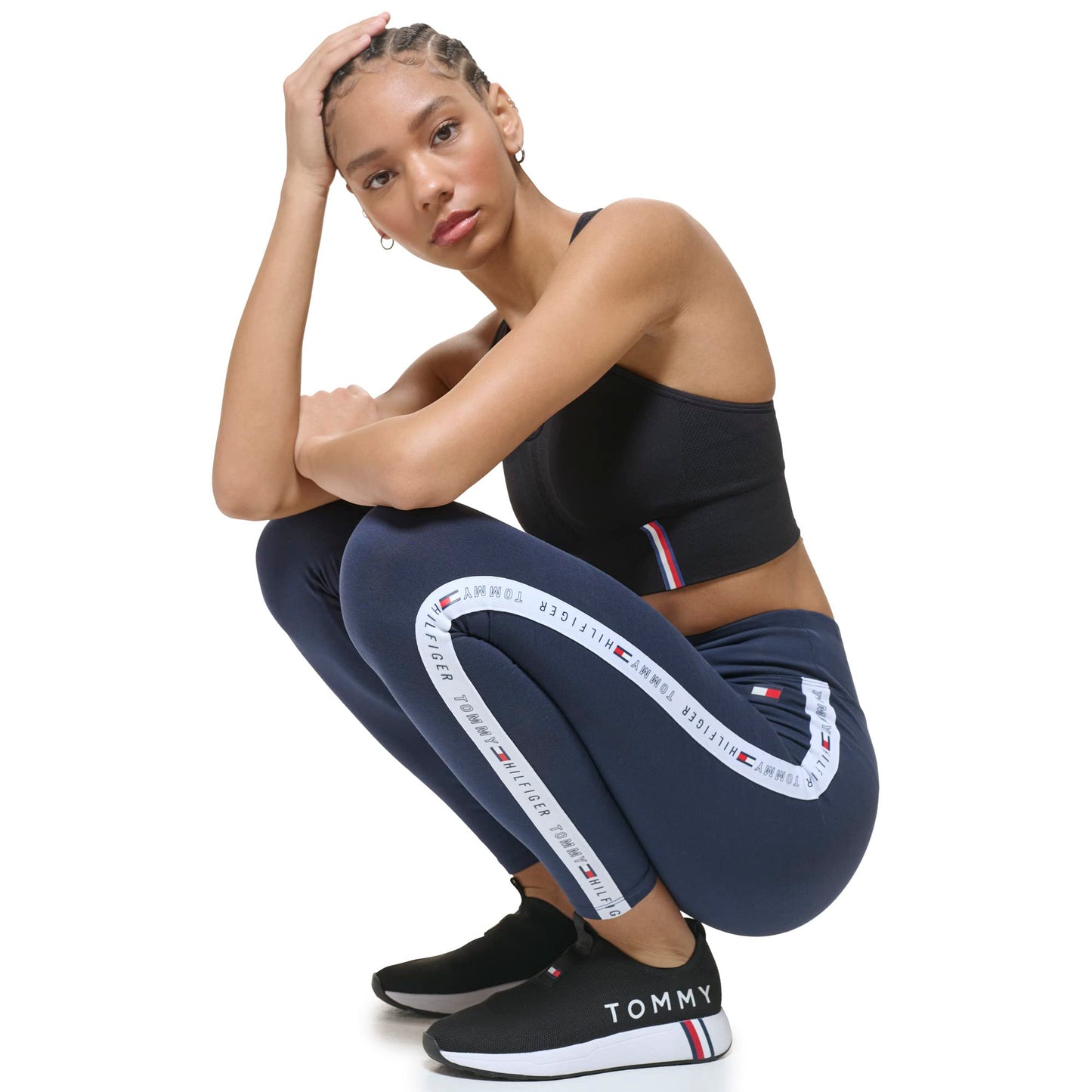 Tommy Hilfiger Sport Women's Sport Legging,Navy,XS