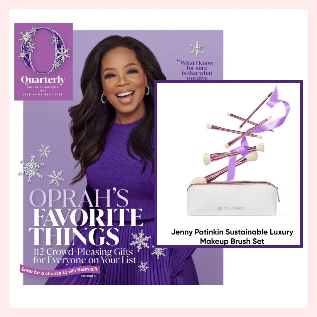 Sustainable Luxury 6 Dual-Ended Makeup Brush Set with Travel Case for a full-face application, Professional Makeup Brushes Set, Cream & Powder Complexion, Conceal/Define, Brow/Line, Crease/Eye Detail