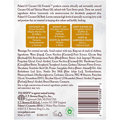 Palmer's Coconut Oil Formula Body Lotion for Dry Skin (33.8 Fl Oz)