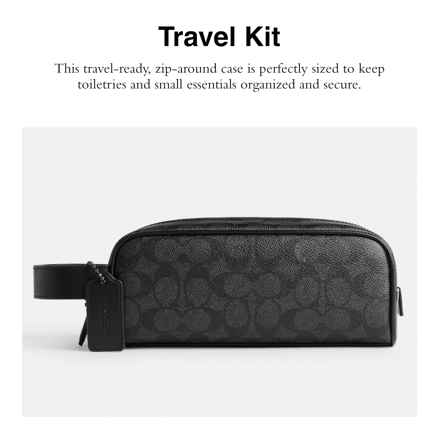 Coach Travel Kit, Charcoal
