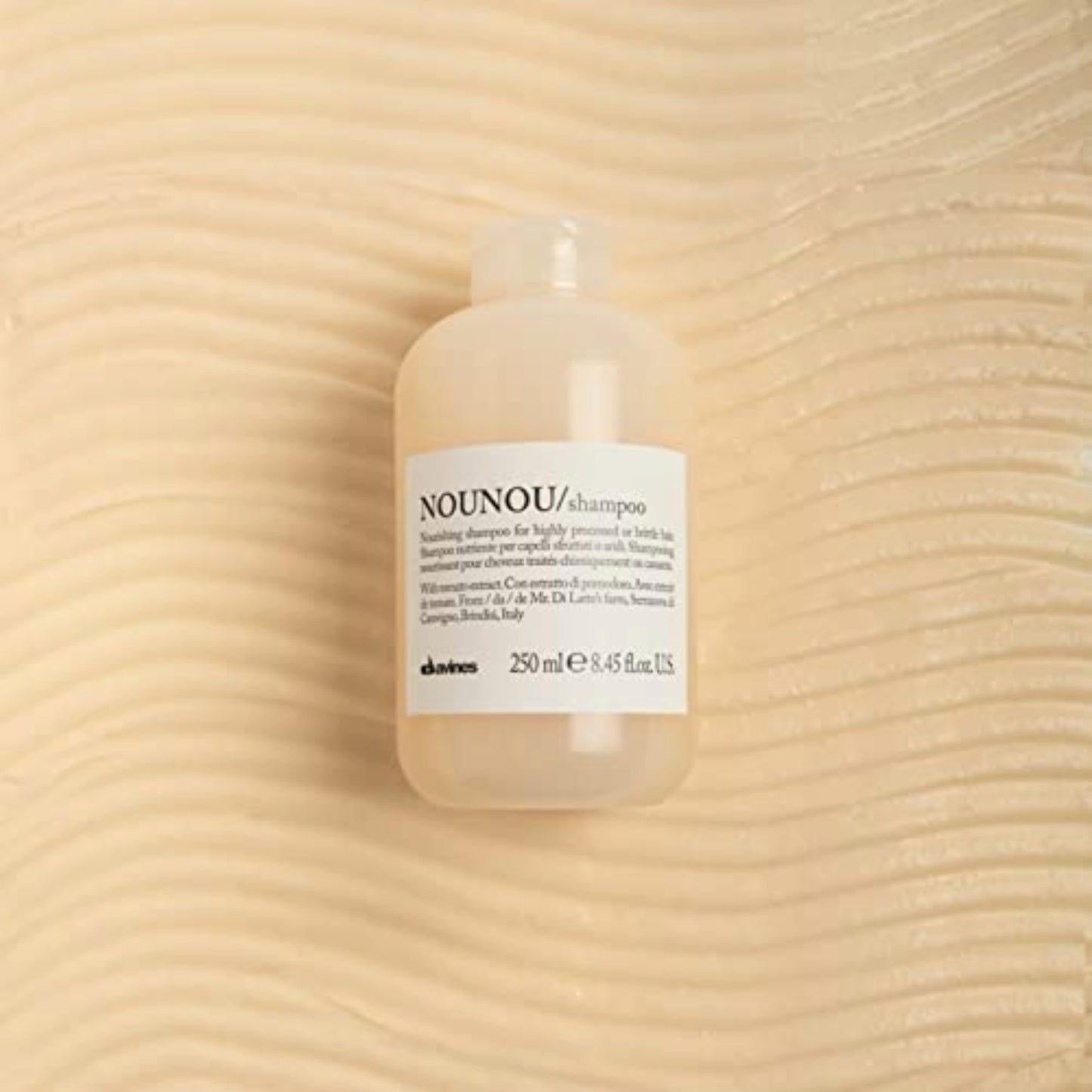 Davines NOUNOU Shampoo | Hydrating Deep Shampoo for Bleached, Permed, Relaxed, Damaged Hair or Very Dry Hair | Replenishes Chemically Processed Hair | 8.45 fl oz (Pack of 1)