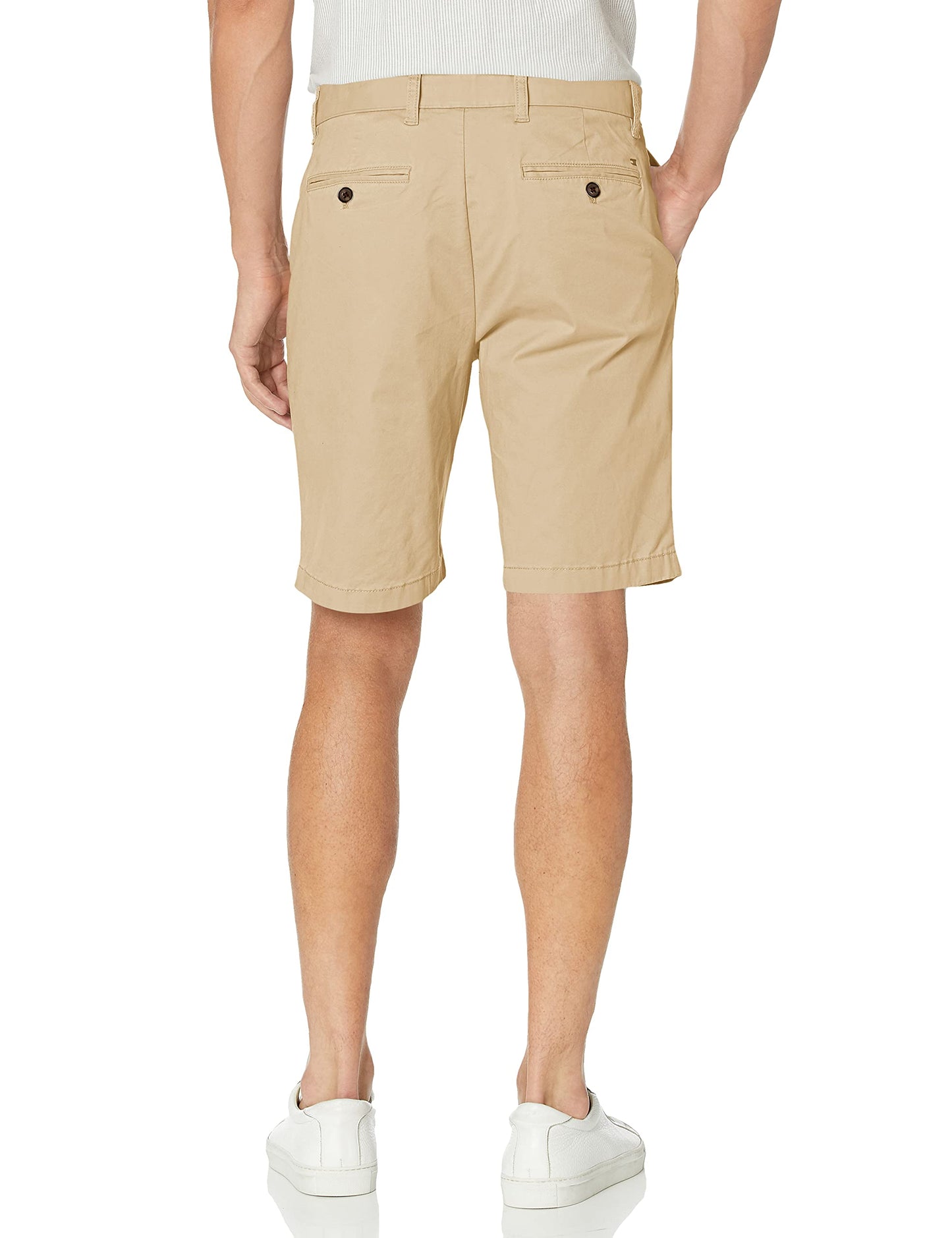 Tommy Hilfiger Men's Casual Stretch Chino Shorts, Mallet, 36