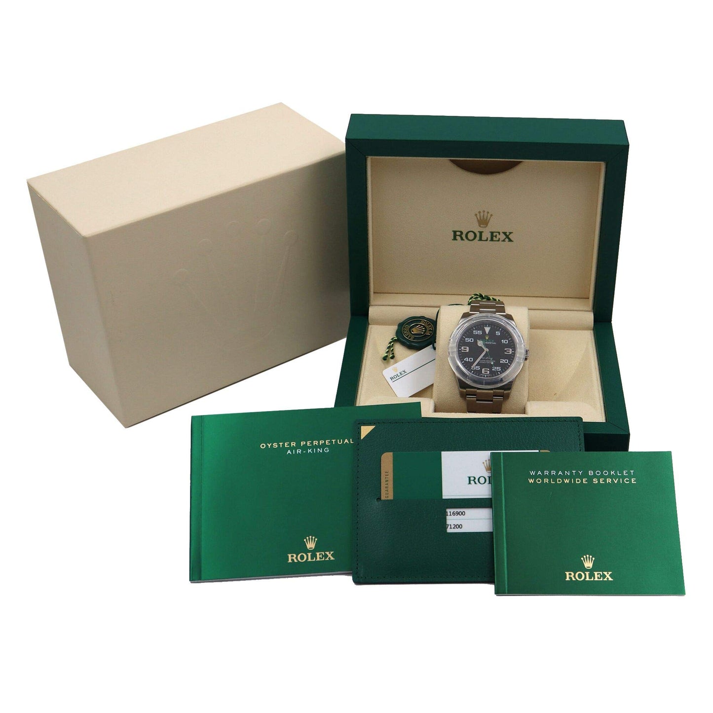 Rolex Air King Black Dial Stainless Steel Men's Watch 116900BKAO