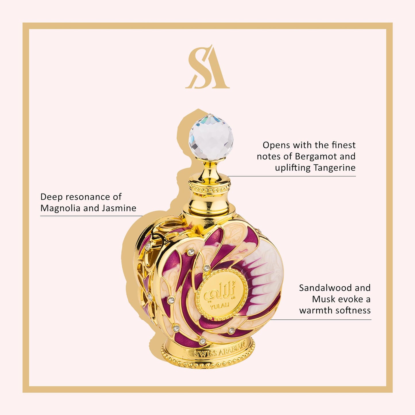 Swiss Arabian Yulali - Luxury Products From Dubai - Long Lasting And Addictive Personal Perfume Oil Fragrance - A Seductive Signature Aroma - 0.5 Oz
