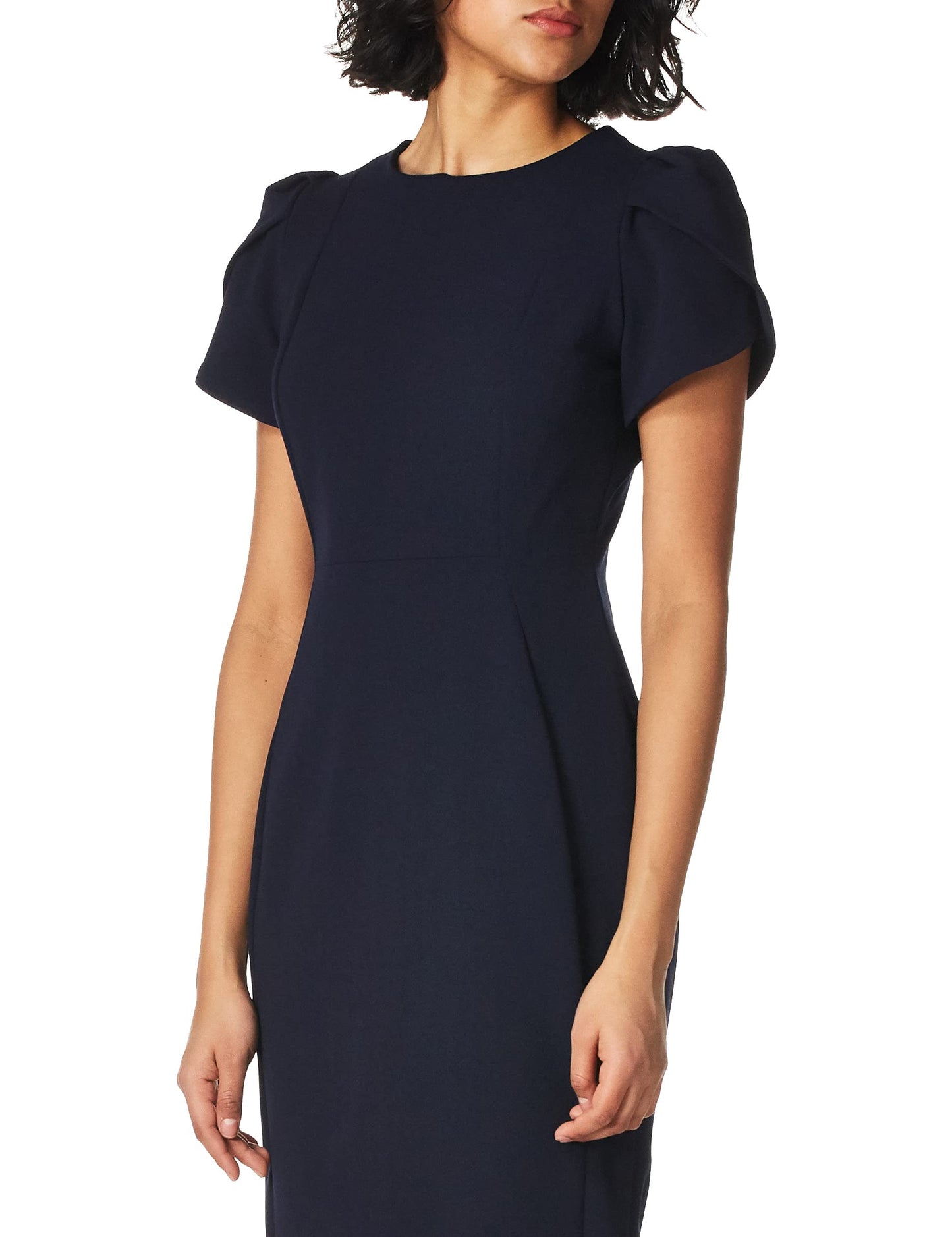 Calvin Klein Women's Tulip Sleeved Sheath Dress, Indigo, 6