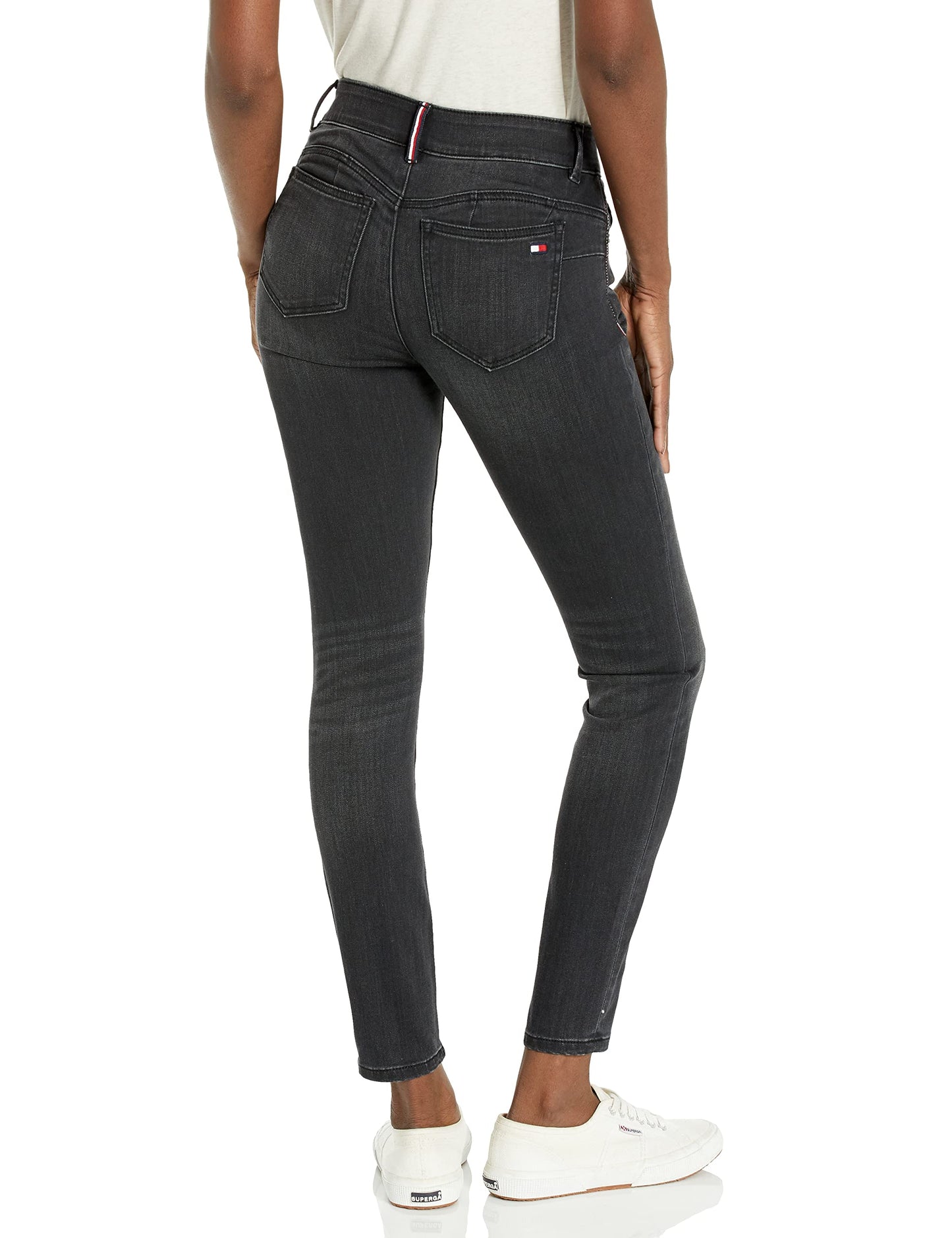 Tommy Hilfiger Women's Waverly Skinny Jeans, Cora Wash, 16