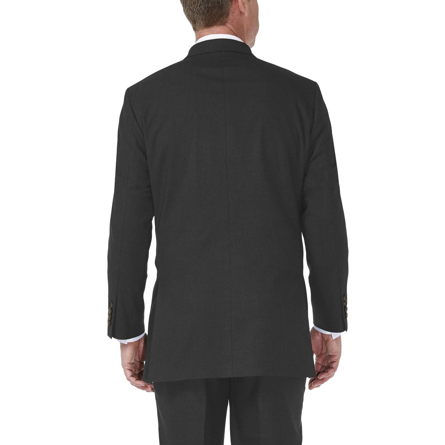 Haggar Men's Premium Stretch Tailored Fit Suit Separates-Pants, Black-Jacket, 42 S