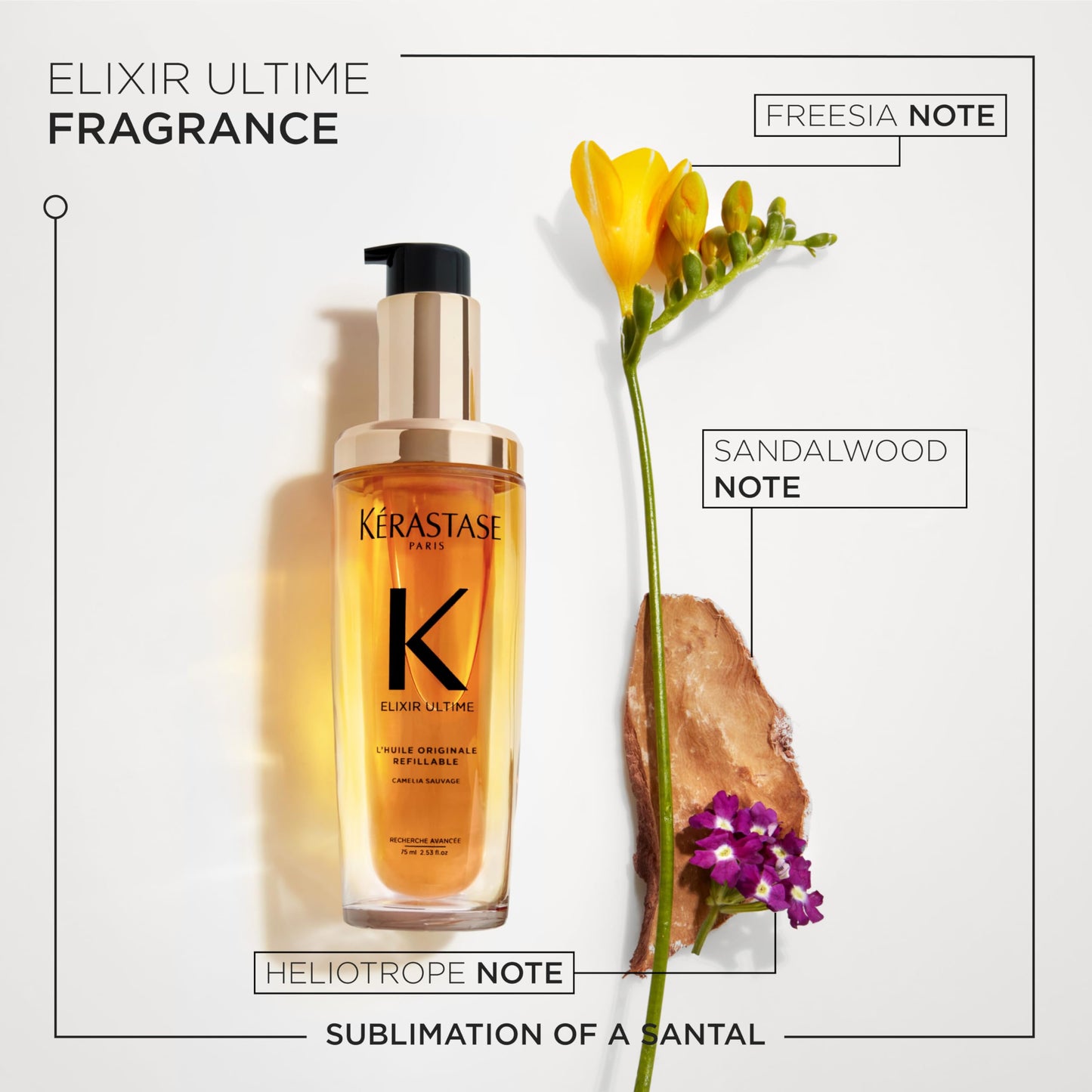 KERASTASE NEW Elixir Ultime Refillable Hair Oil | Hydrating Oil Serum to Smooth Frizz and Add Shine | With Wild Camellia | Strengthens and Provides Heat Protection | All Hair Types