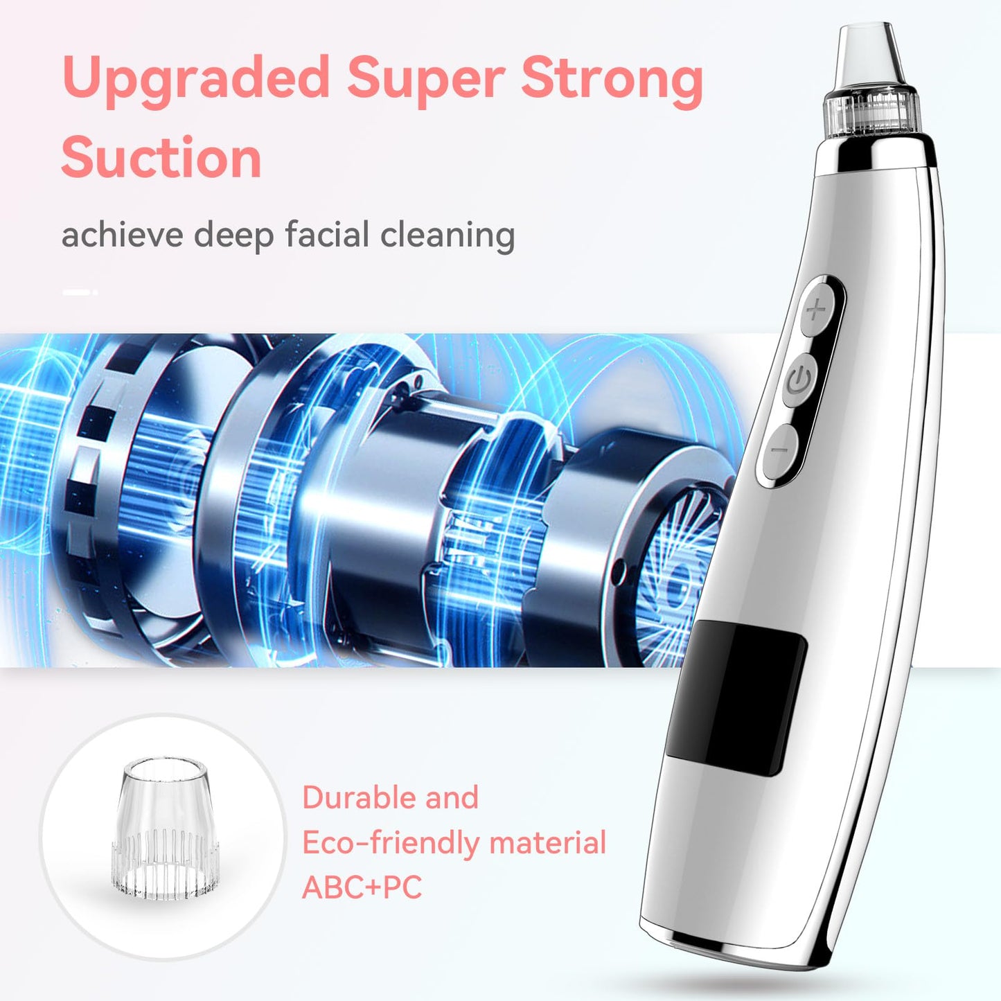 Newest Blackhead Remover Pore Vacuum Upgraded Facial Pore Cleaner Electric Comedone Whitehead Extractor Tool-5 Suction Power,5 Probes,USB Rechargeable Blackhead Vacuum Kit for Women & Men