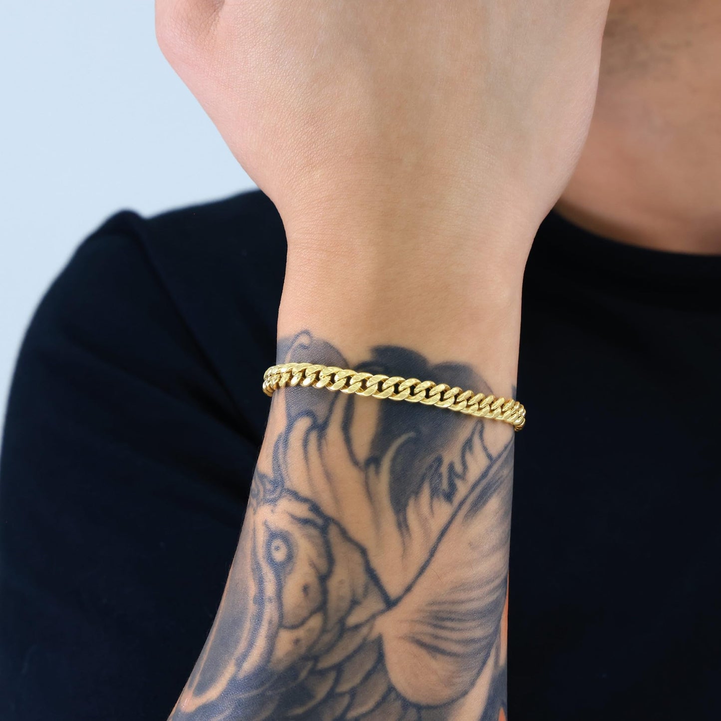 Nuragold 14k Yellow Gold 5.5mm Miami Cuban Link Chain Bracelet, Mens Womens Jewelry Box Clasp 7" 7.5" 8" 8.5" 9"