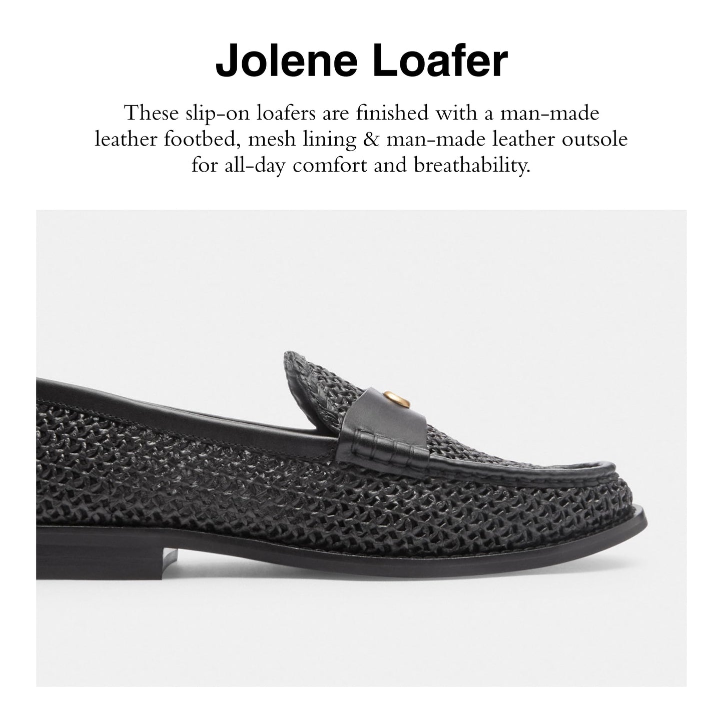 Coach Women's Jolene Loafer, Black/Black, 8