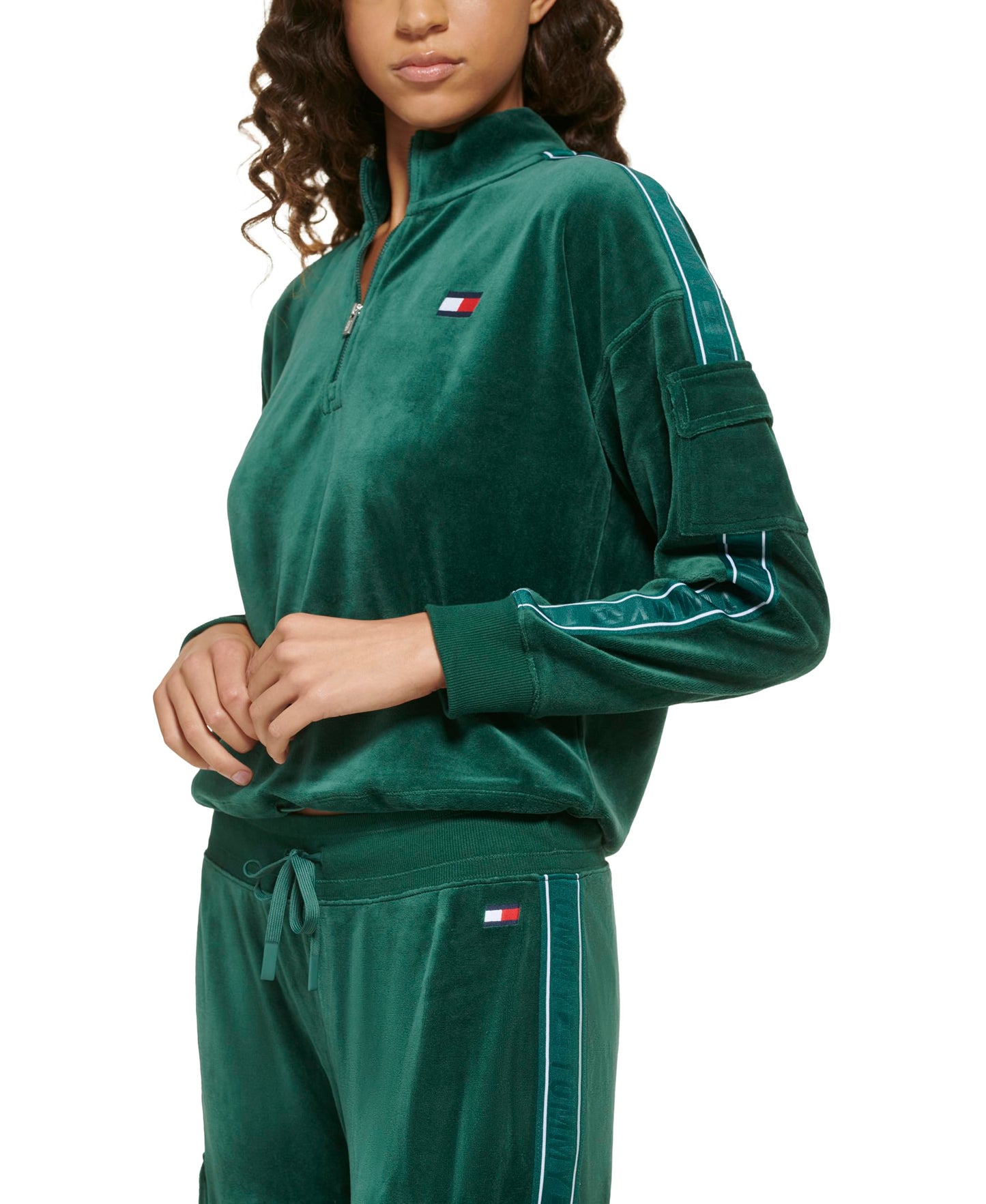 Tommy Hilfiger Women's Performance Velour,Botanical,S