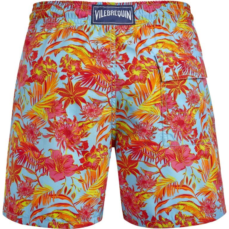 Vilebrequin Men Swim Trunks Tahiti Flowers, L, Santorini