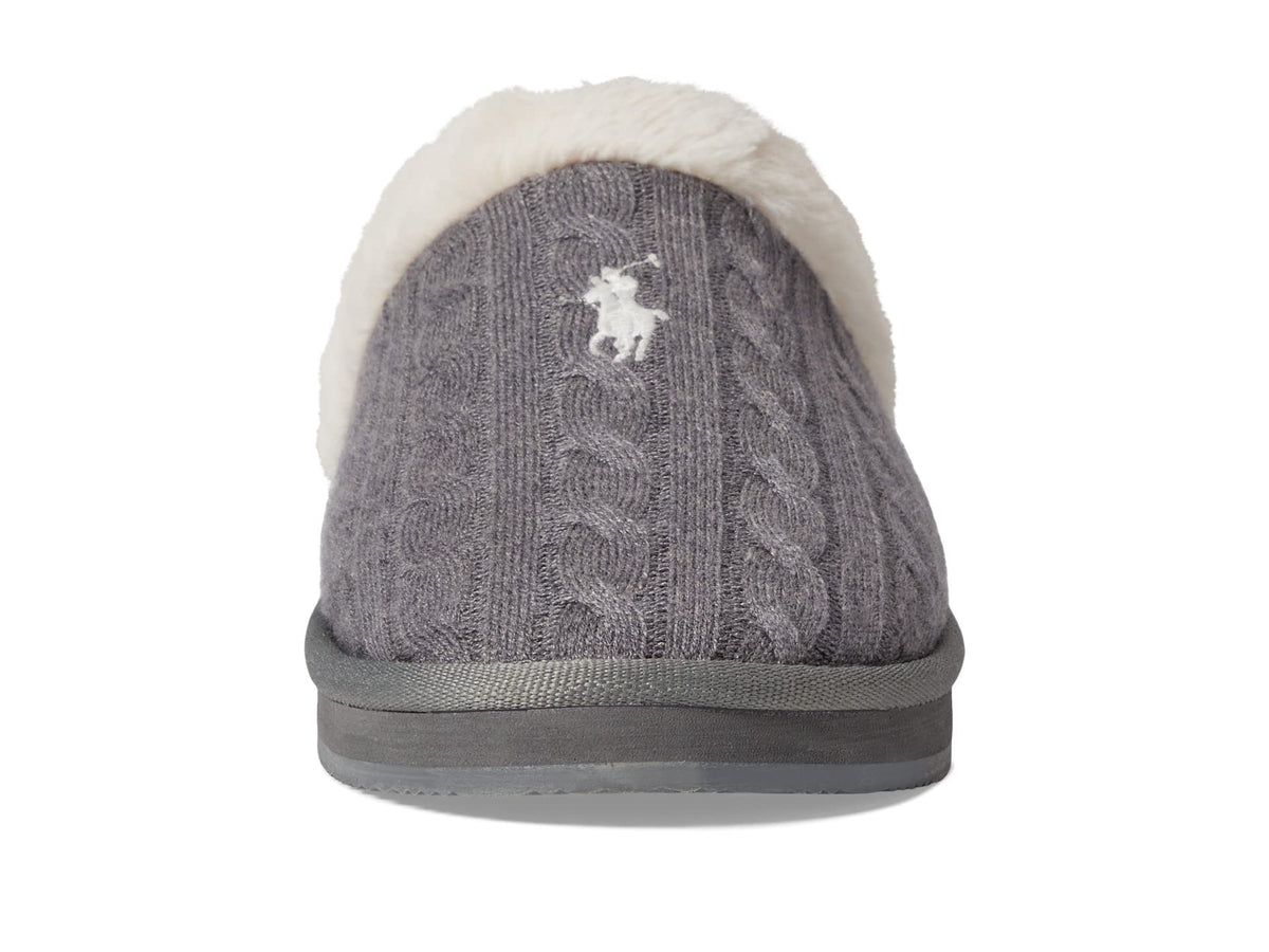 POLO RALPH LAUREN Kayleigh Scuff Slipper Charcoal 9 M