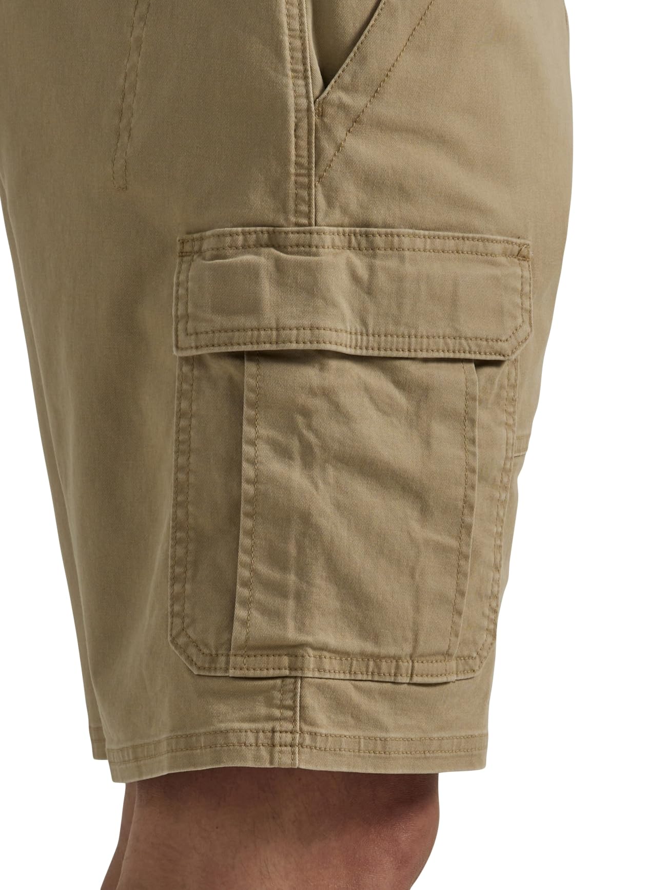 Wrangler Authentics Men's Classic Cargo Stretch Short, Grain Twill, 32