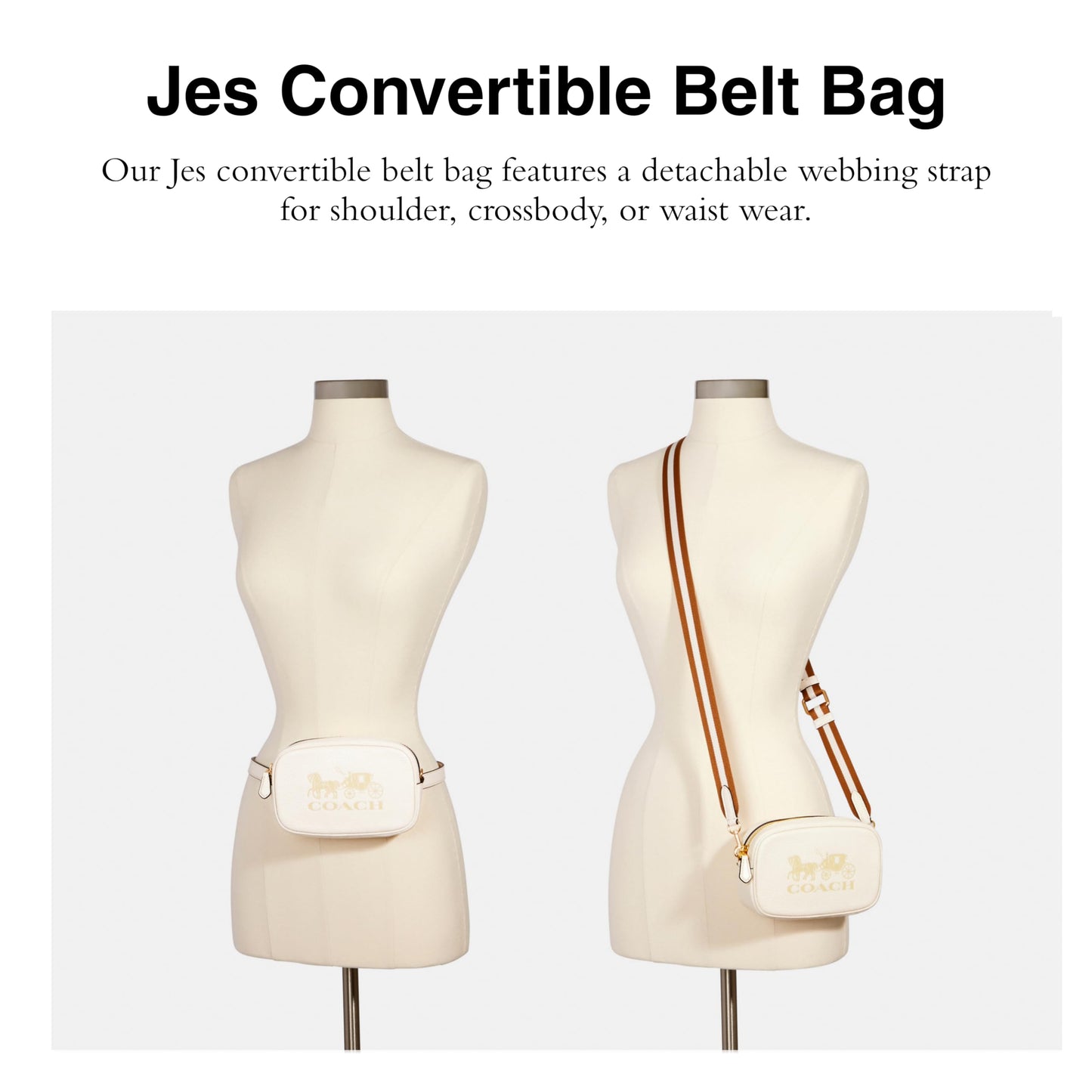 Coach Pebbled Leather Jes Convertible Belt Bag 2