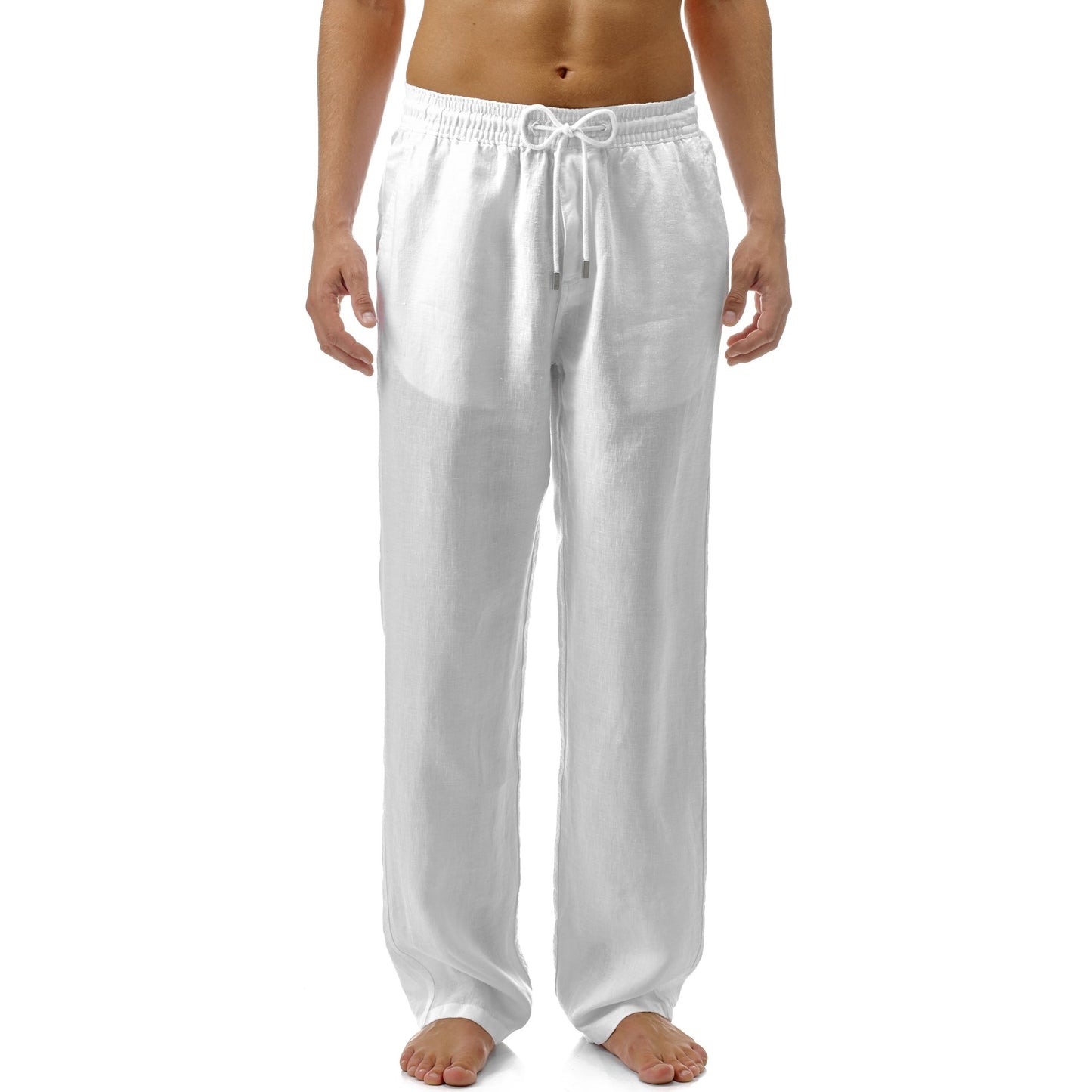 Vilebrequin Men Linen Pants Solid, L, White