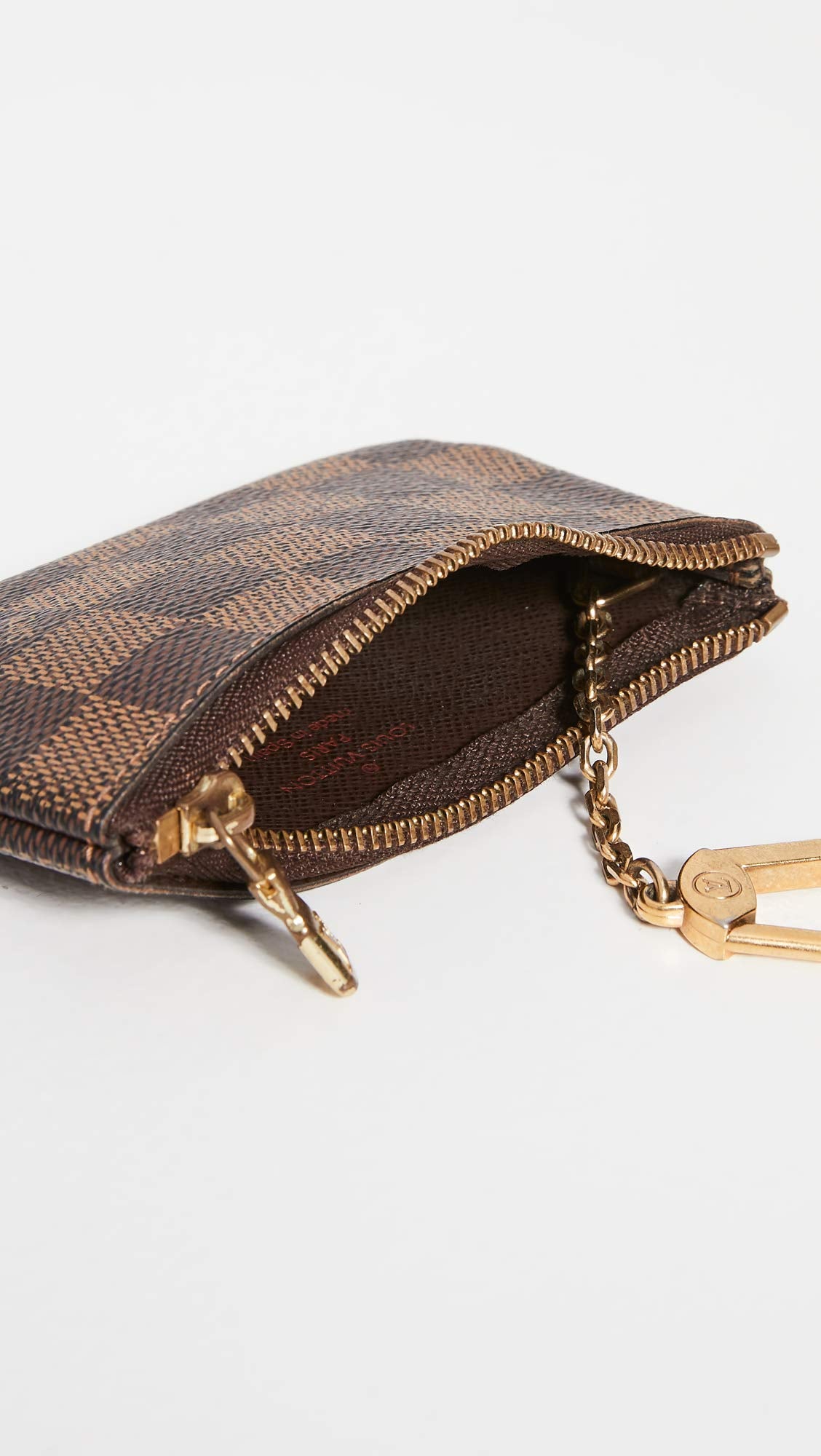 Louis Vuitton Women's Pre-Loved Pochette Cles, Damier Eben, Brown, One Size