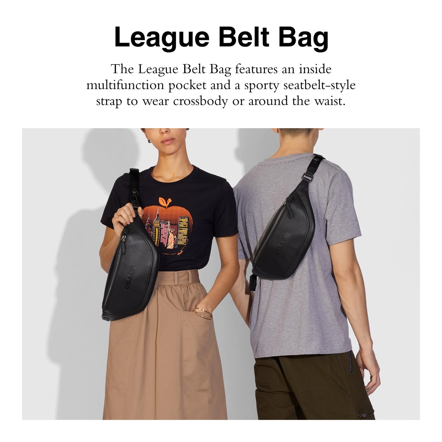 COACH League Belt Bag, Black