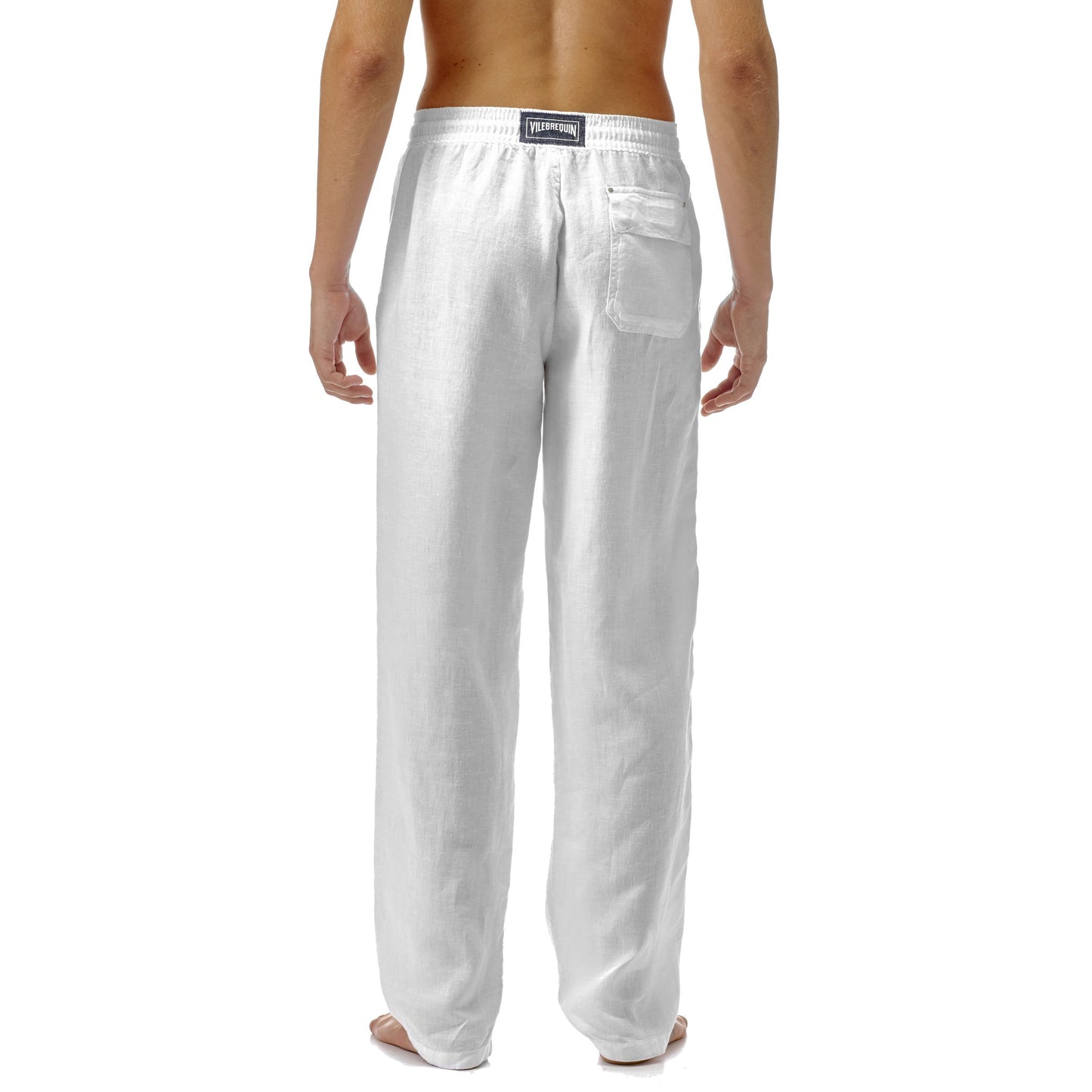 Vilebrequin Men Linen Pants Solid, L, White