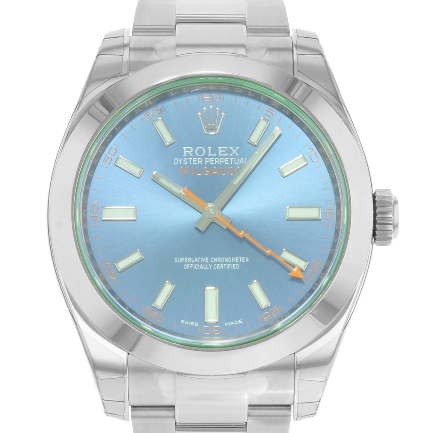 Rolex Milgauss 40 Blue Dial Stainless Steel Men's Watch 116400gv
