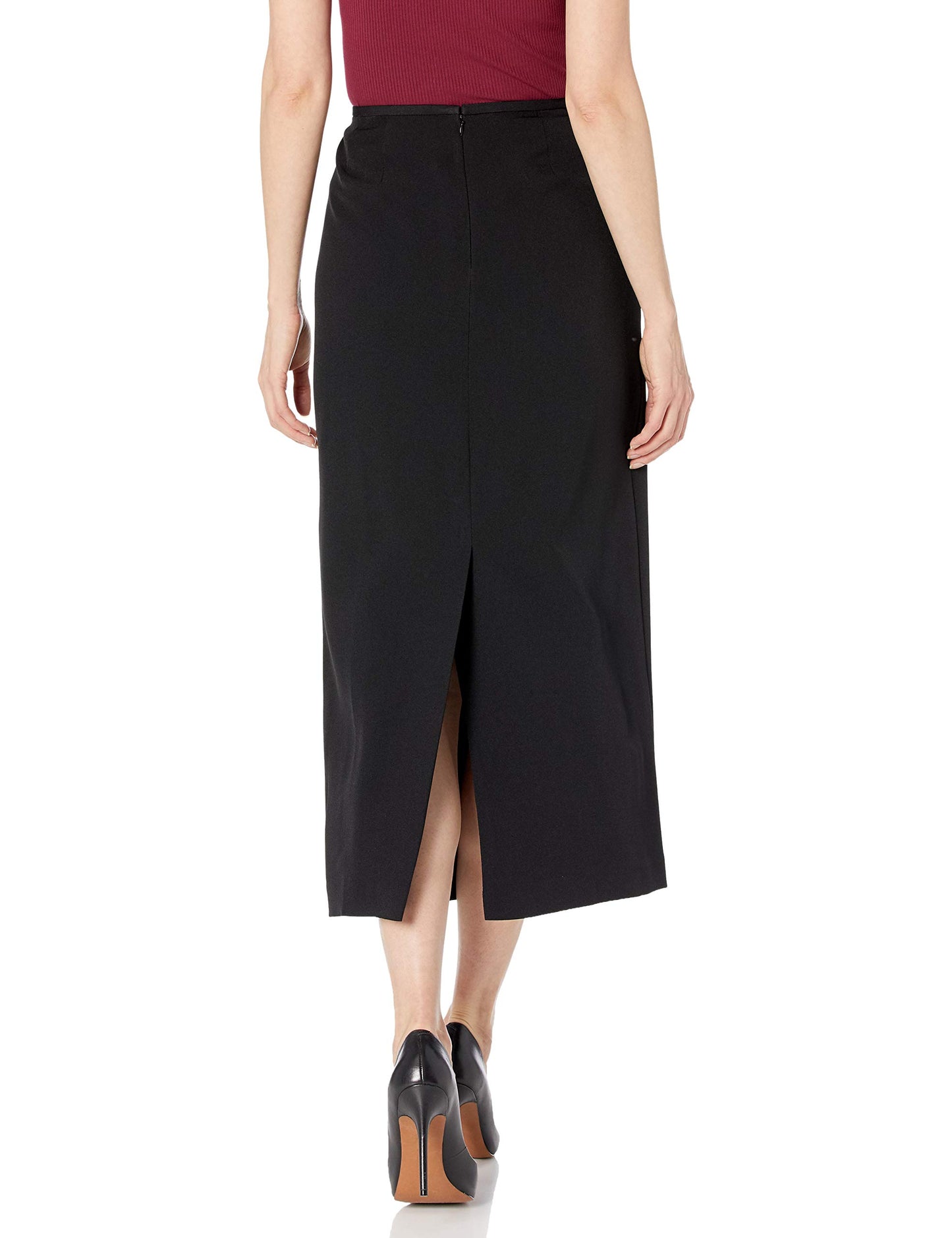 Kasper Women's Stretch Crepe Column Skirt, Black, 16