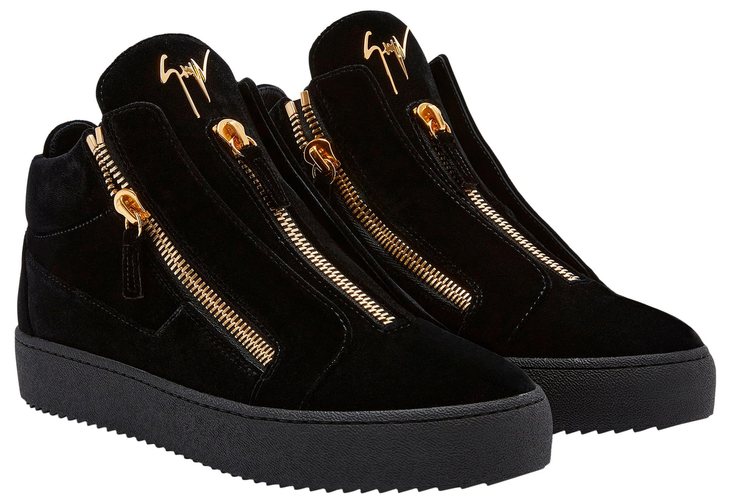 Giuseppe Zanotti, Bhonny Mid-Top Sneakers Fabric, 10.5, Black