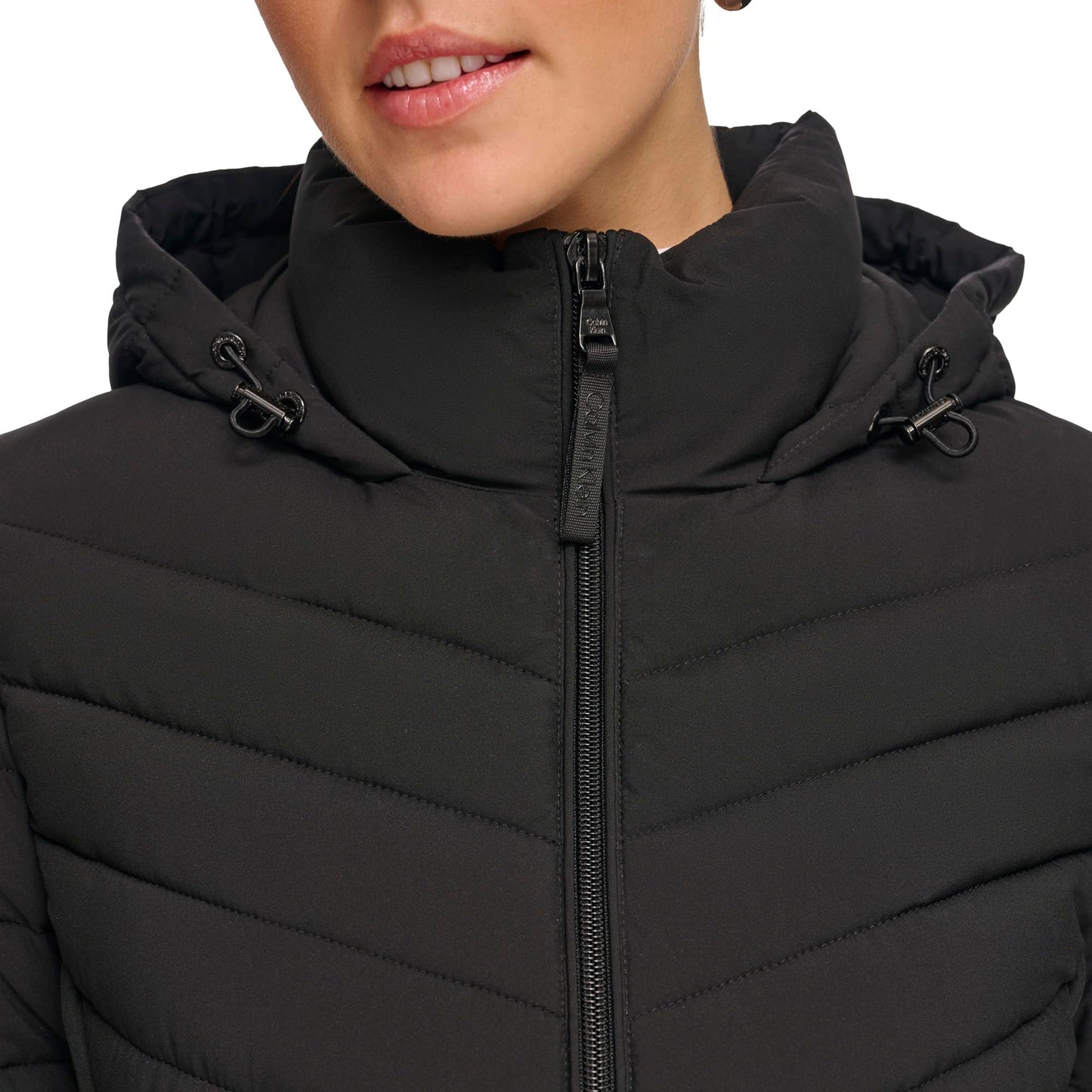 Calvin Klein Women's Outerwear Jacket,Black,L