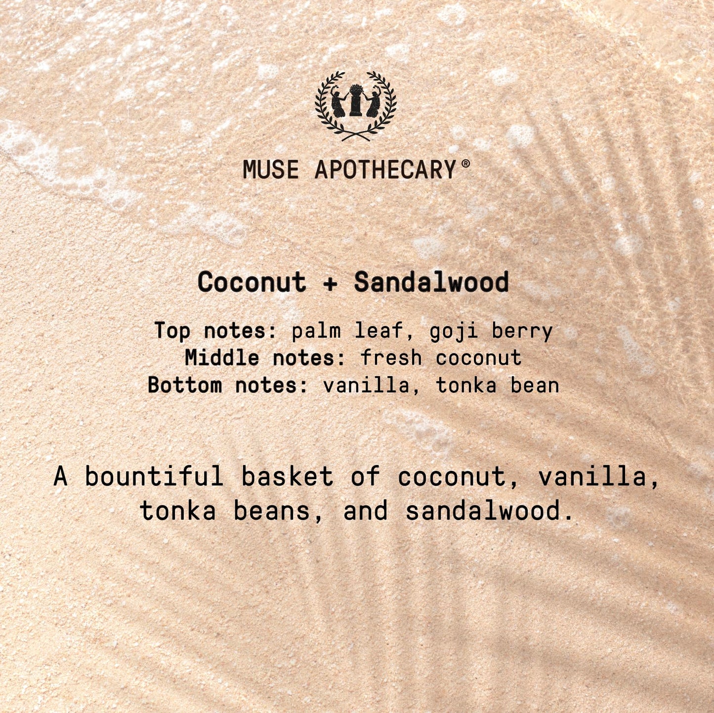 Muse Apothecary Body Ritual Hydrating - Coconut Sandalwood Body Wash for Women & Men - Essential Oil Infused Aromatherapy Body Wash - Natural - 32 Ounce