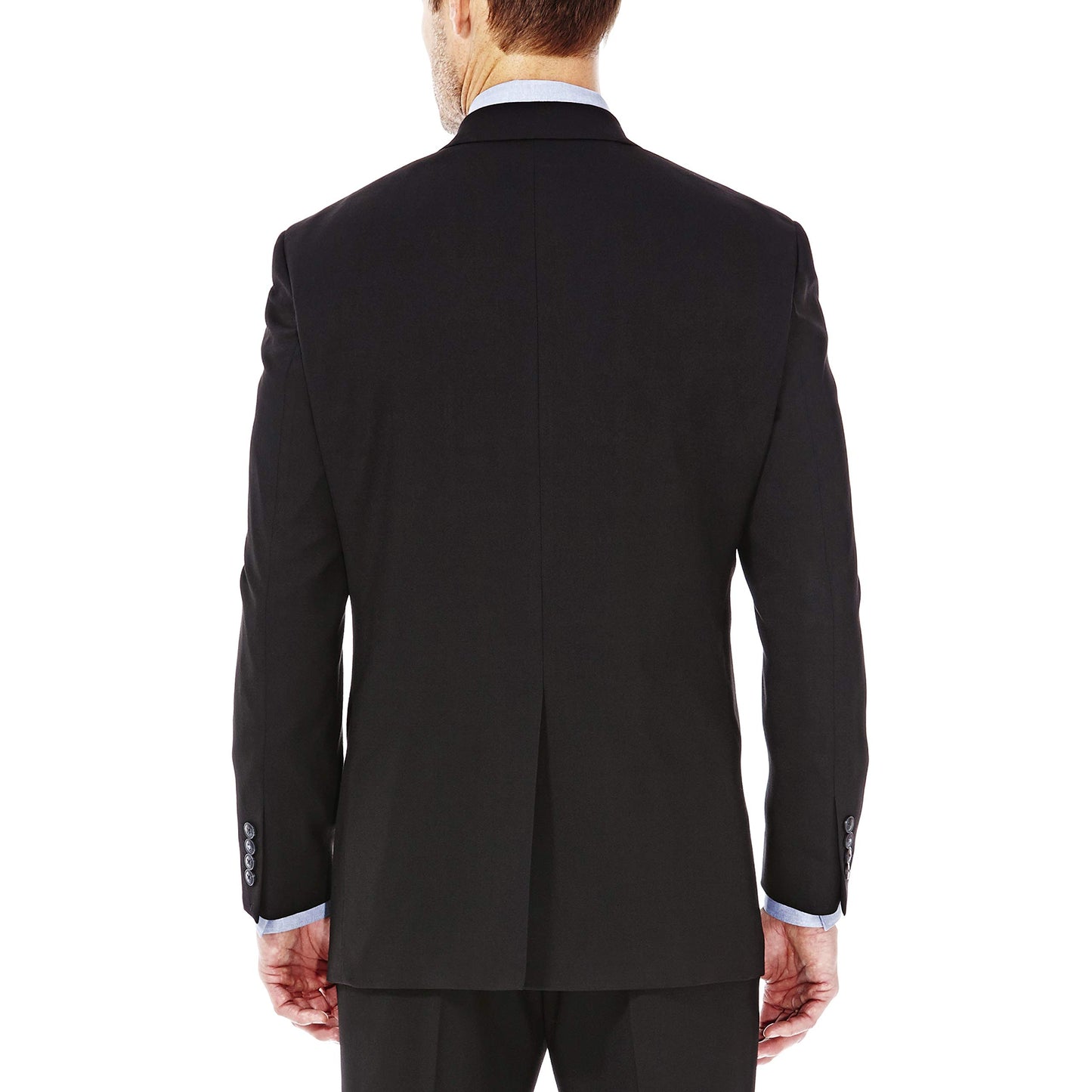 J.M. Haggar Men's Premium Stretch Classic Fit Suit Separates-Pants, Black-Jacket, 46 Tall
