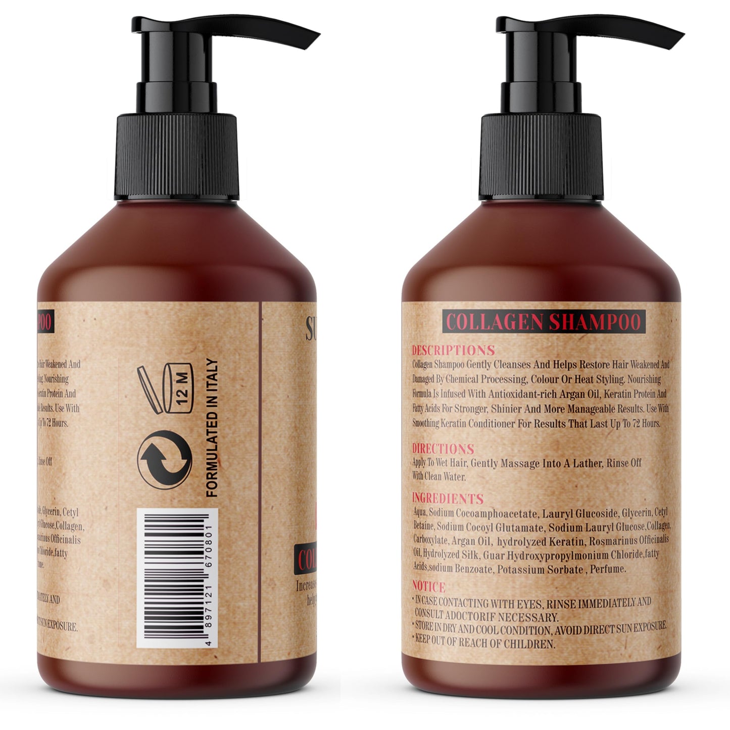 LUXURY TREND Collagen Hair Shampoo for Women - Salon-Grade Thickening & Growth, Professional Cleansing for Fuller, Healthier Locks, Sulfate-Free, 16.9 oz