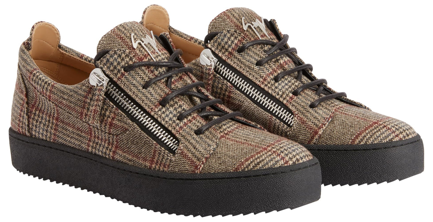 Giuseppe Zanotti, Frankie Fabric Low Top Sneakers, 8, Beige