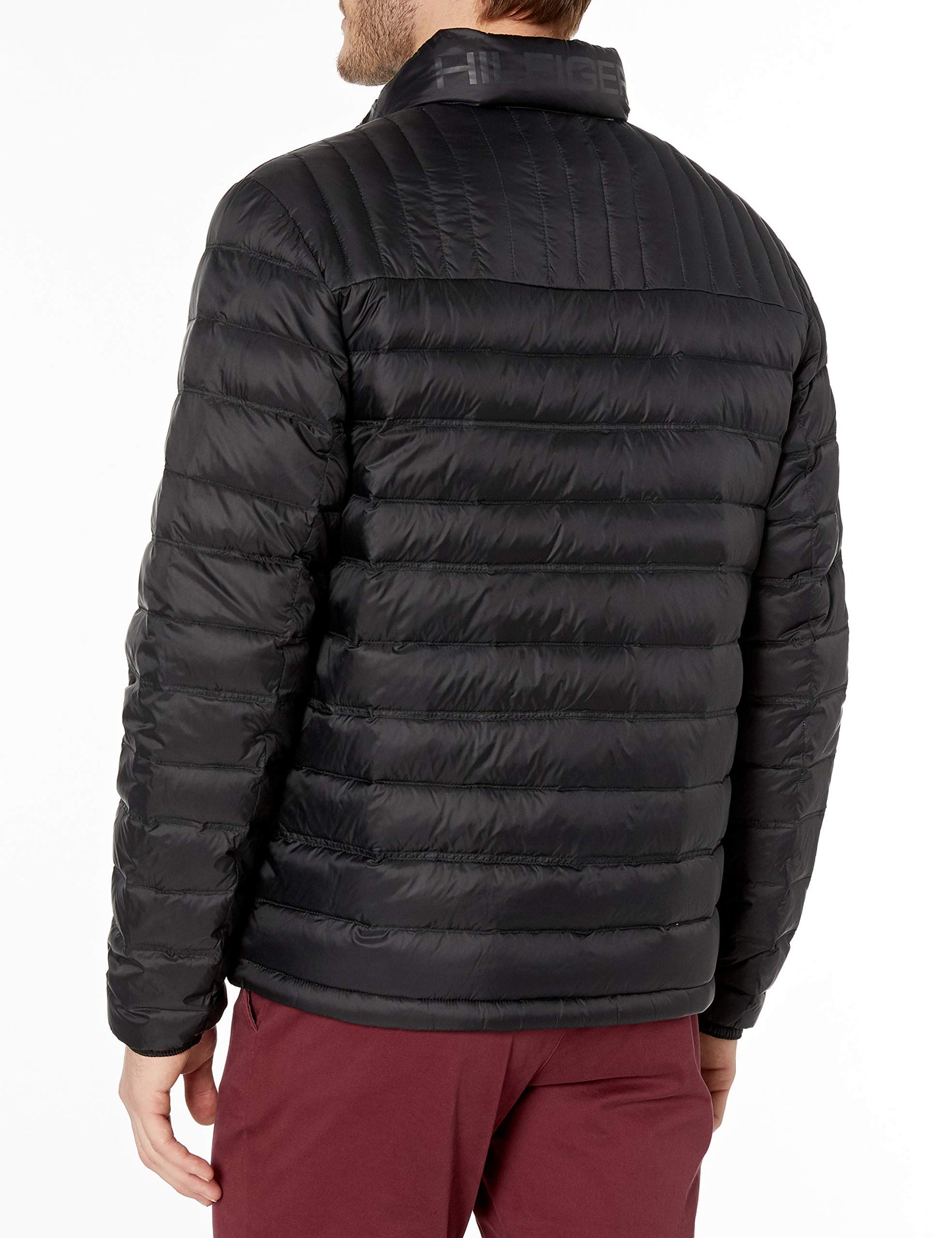 Tommy Hilfiger Men's Real Down Insulated Packable Puffer Jacket, Black, X-Large