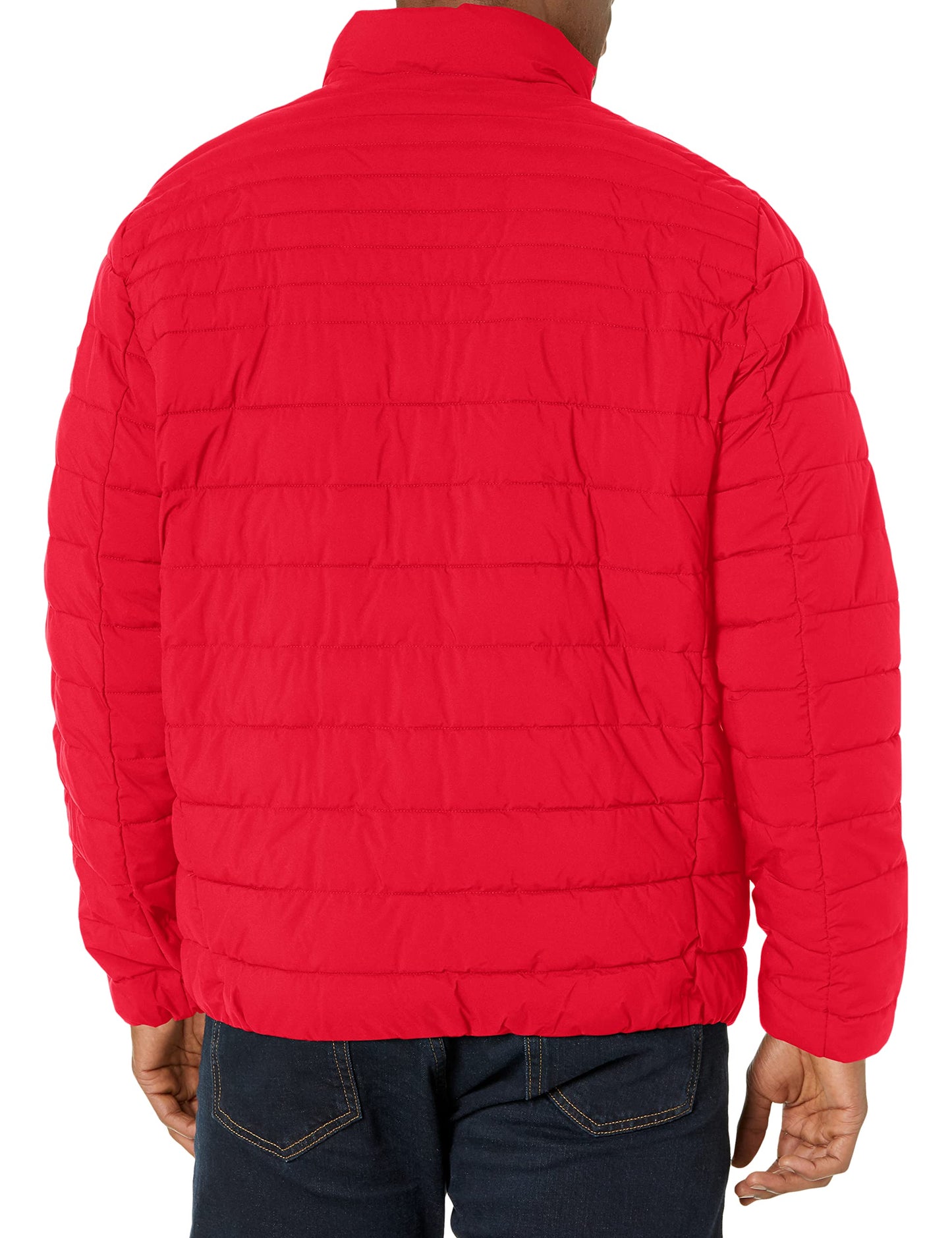 Calvin Klein Men's Classic Packable Down Jacket, Deep Red, Large