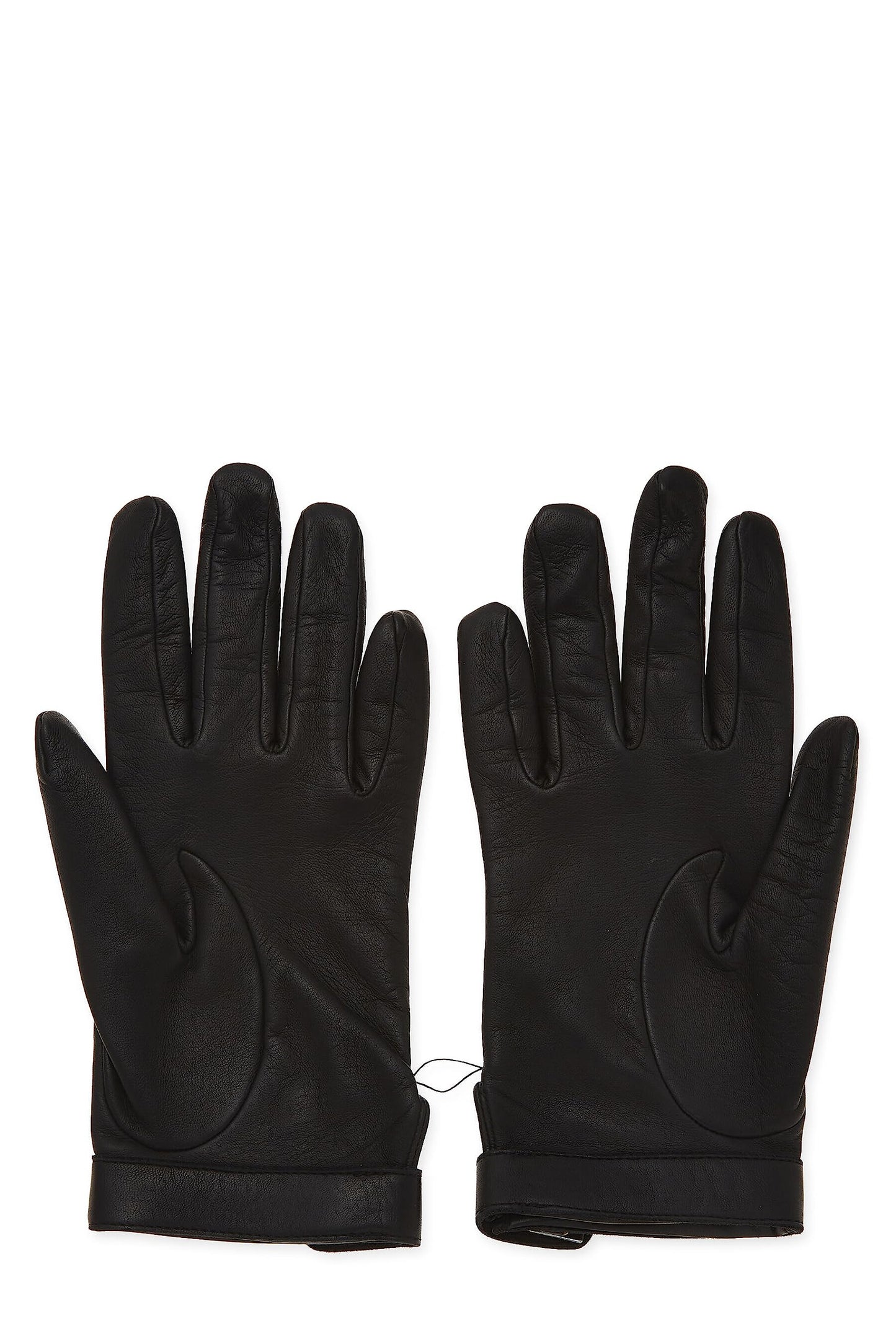 Chanel, Pre-Loved Black Lambskin 'CC' Turnlock Gloves, Black