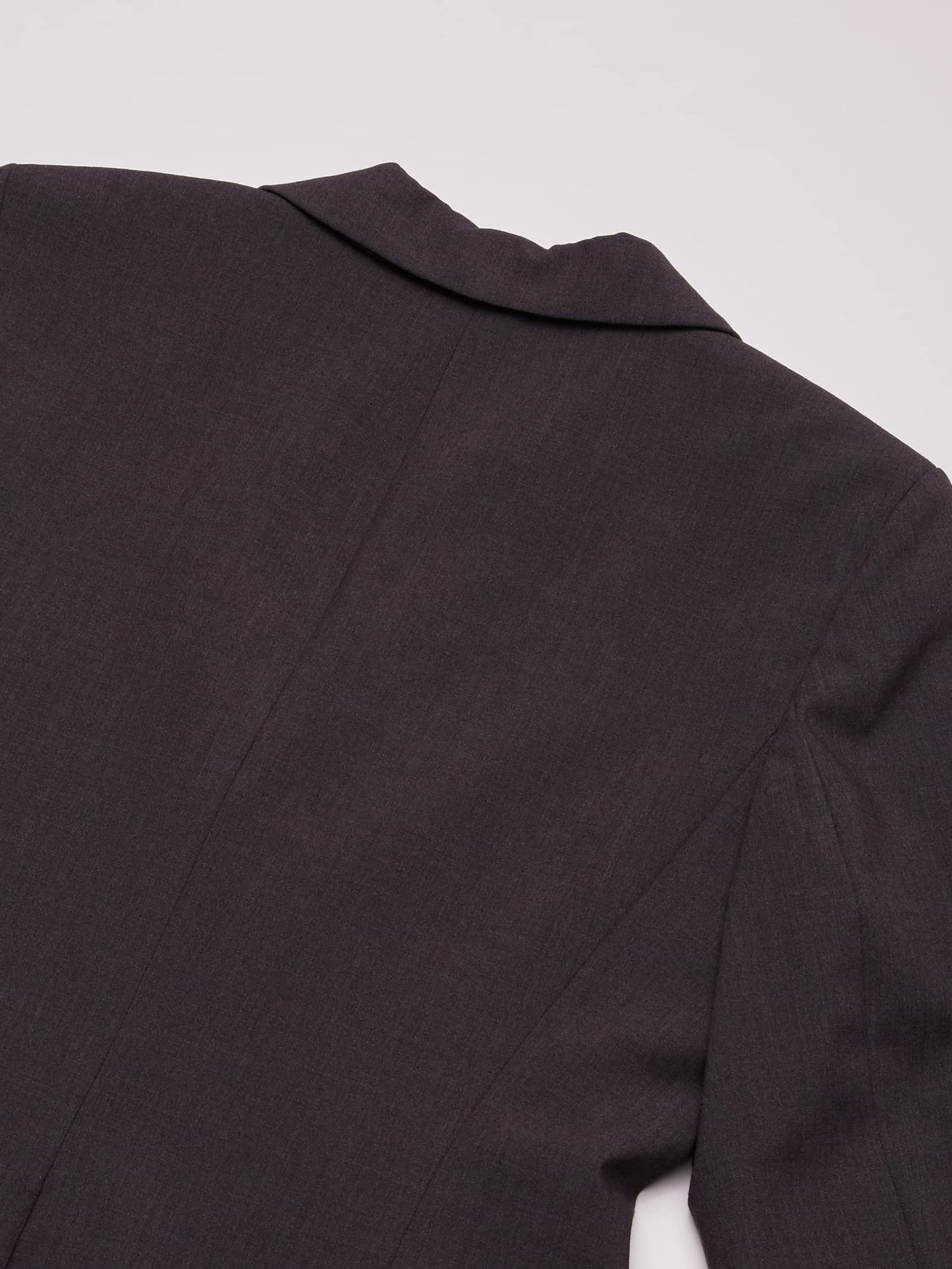 Calvin Klein Women's Two Button Lux Suit Blazer, Charcoal, 4 Petite