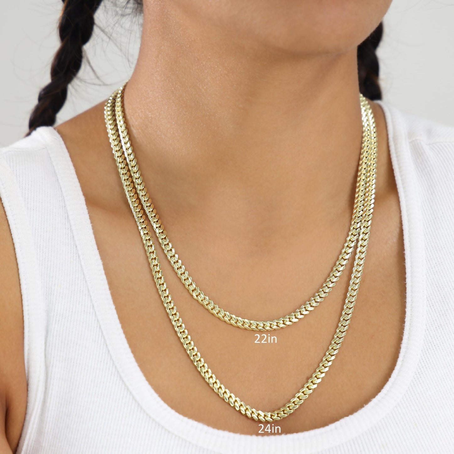 Nuragold 14k Yellow Gold 5mm Solid Miami Cuban Link Chain Pendant Necklace, Mens Jewelry Box Clasp 16" 18" 20" 22" 24" 26" 28" 30"