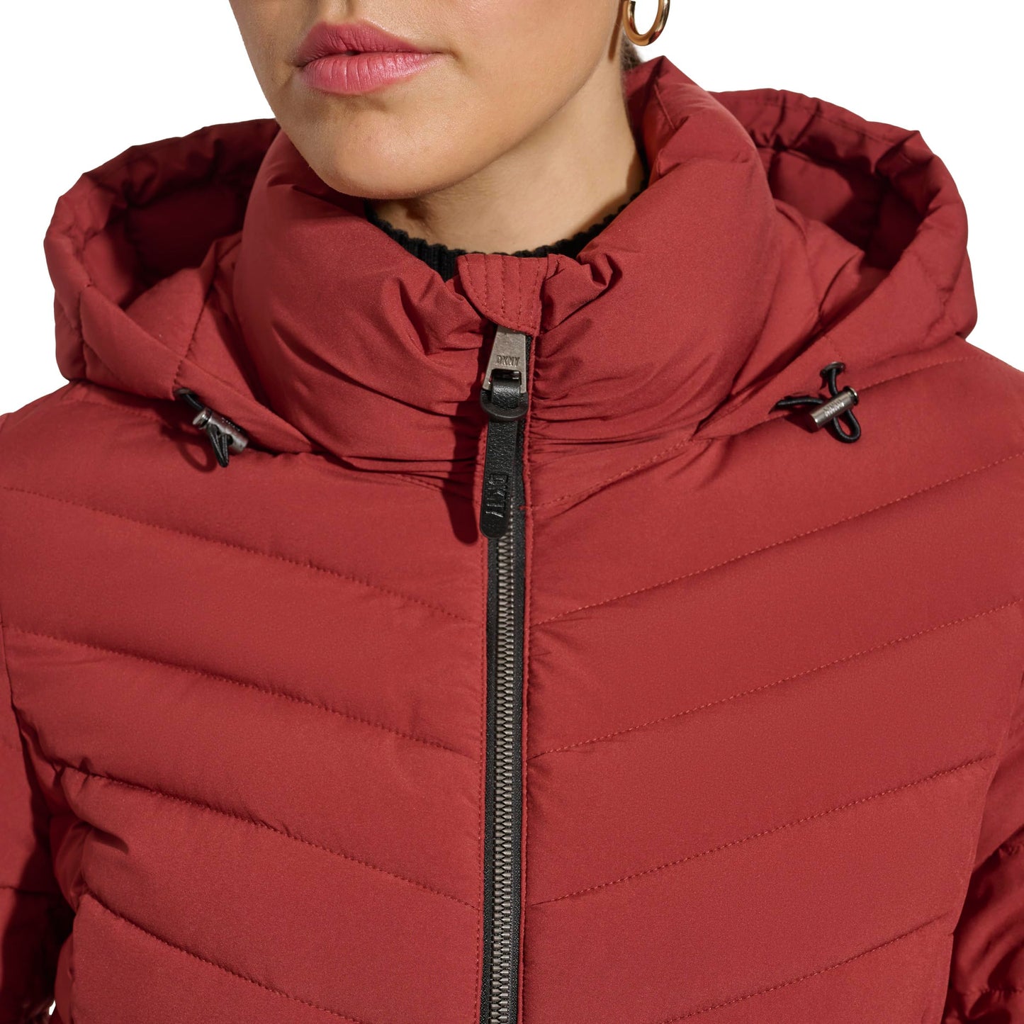 DKNY Women's Hooded Light-Weight Puffer, Bricklane