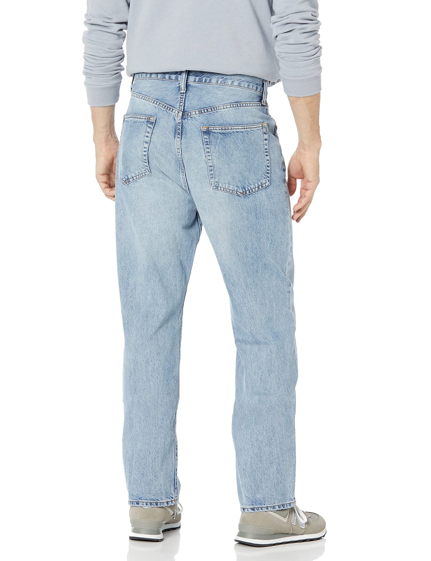 GAP Mens Original Straight Fit Jeans, Light Wash, 36W x 32L US