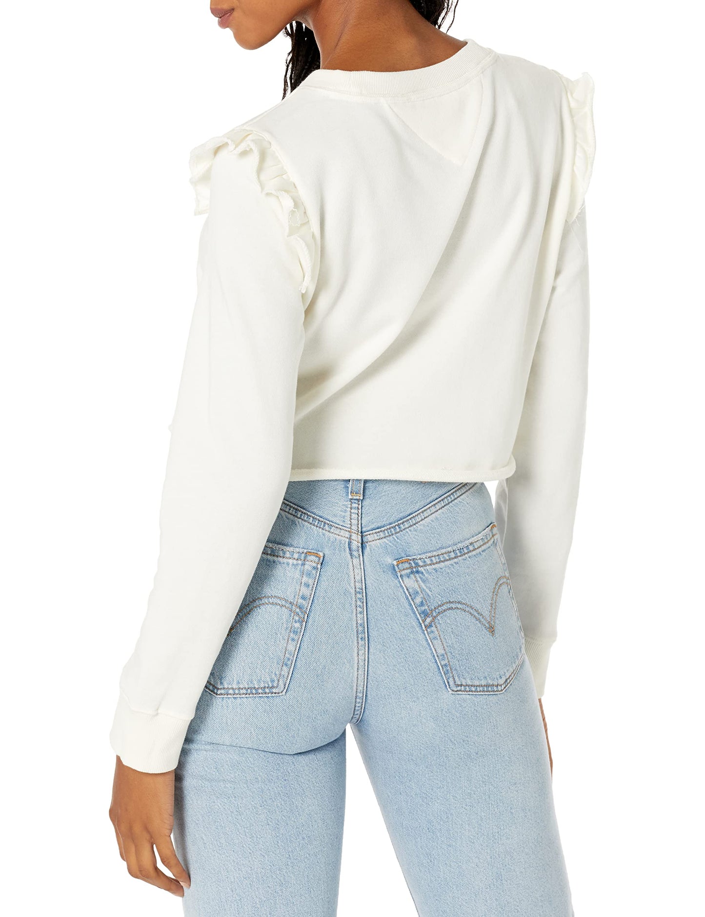 Tommy Hilfiger Women's Classic Crewneck Sweatshirt, Egret, XL