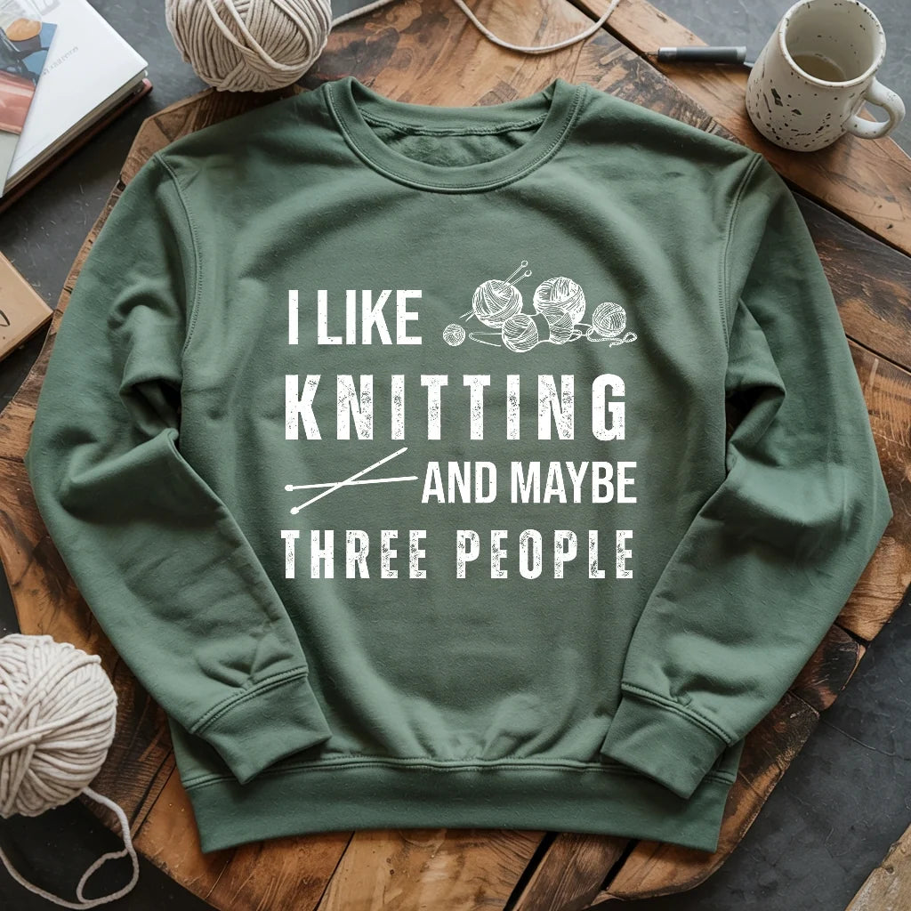 Knitting & 3 People Sweatshirt