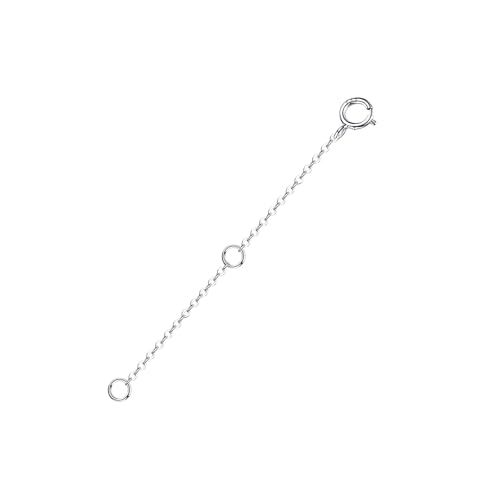 Lulau 14K Solid Gold Necklace Extender for Women 2"(14K White Gold-2 Inch)