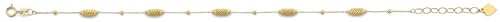 The World Jewelry Center 14k Yellow Gold Long Bead Bracelet - 7+1"
