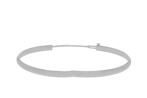 Floreo 14k White Gold 5mm Polished Bangle Bracelet 8 Inch