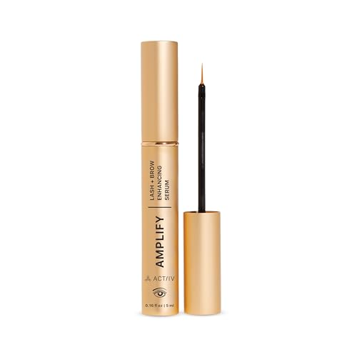 ACTIIV Amplify Lash + Brow Serum | Promotes Thicker Fuller Lashes & Brows, Strengthens & Nourishes Hair Follicles, Lightweight Formula, Vegan, Plant-Based, All Hair Types, 5 mL / 0.16 oz