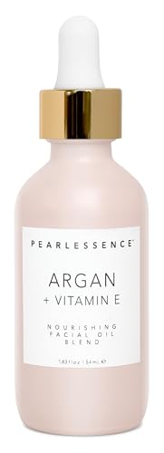 Pearlessence Argan & Vitamin E Facial Oil | Powerful Hydration to Help Balance, Revive & Rejuvenate Skin | Made in USA, Cruelty Free & Paraben Free
