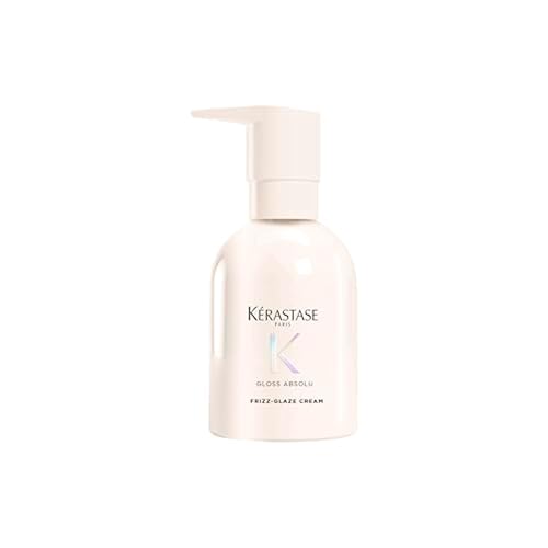 KÉRASTASE Gloss Absolu Anti-Frizz Styling Cream for Thick, Frizzy Hair, for Shine & Smoothness, with Hyaluronic Acid, Silicone-Free Formula, 8.4 Fl Oz