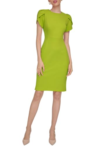 Calvin Klein Women's Dresses Sheath Dress,Celery,8