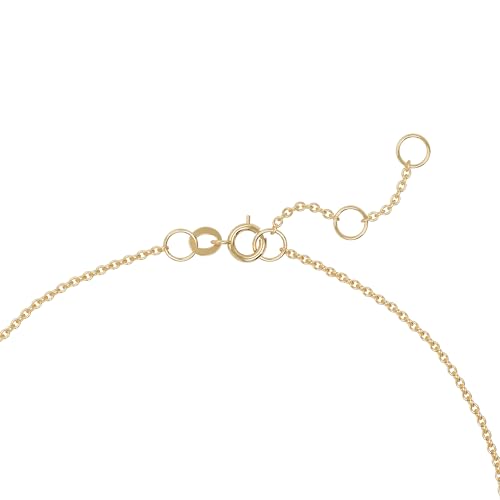 Ethos Jewelry 14K Solid Yellow Gold 3-Diamond Station Bracelet (585) – Dainty 1mm Adjustable Chain, Minimalist Handmade Jewelry Gift for Women